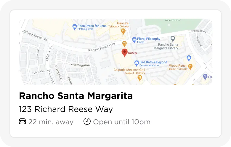 Kohl's pickup map feature image
