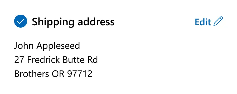 Microsoft's shipping section